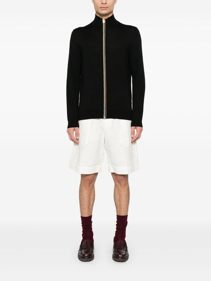 Wool zipped cardigan