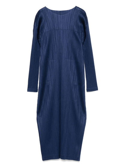 Pleated long cardigan