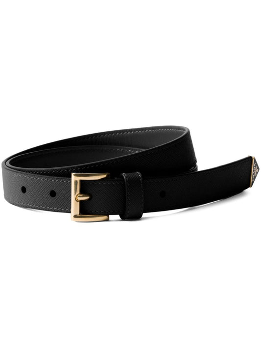 Saffiano leather belt