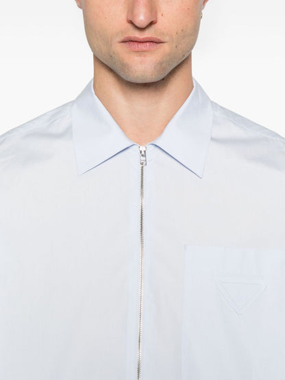 Zipped cotton shirt
