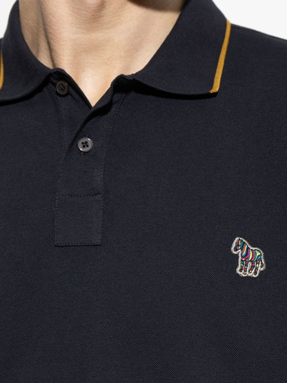 Zebra badge cotton polo shirt