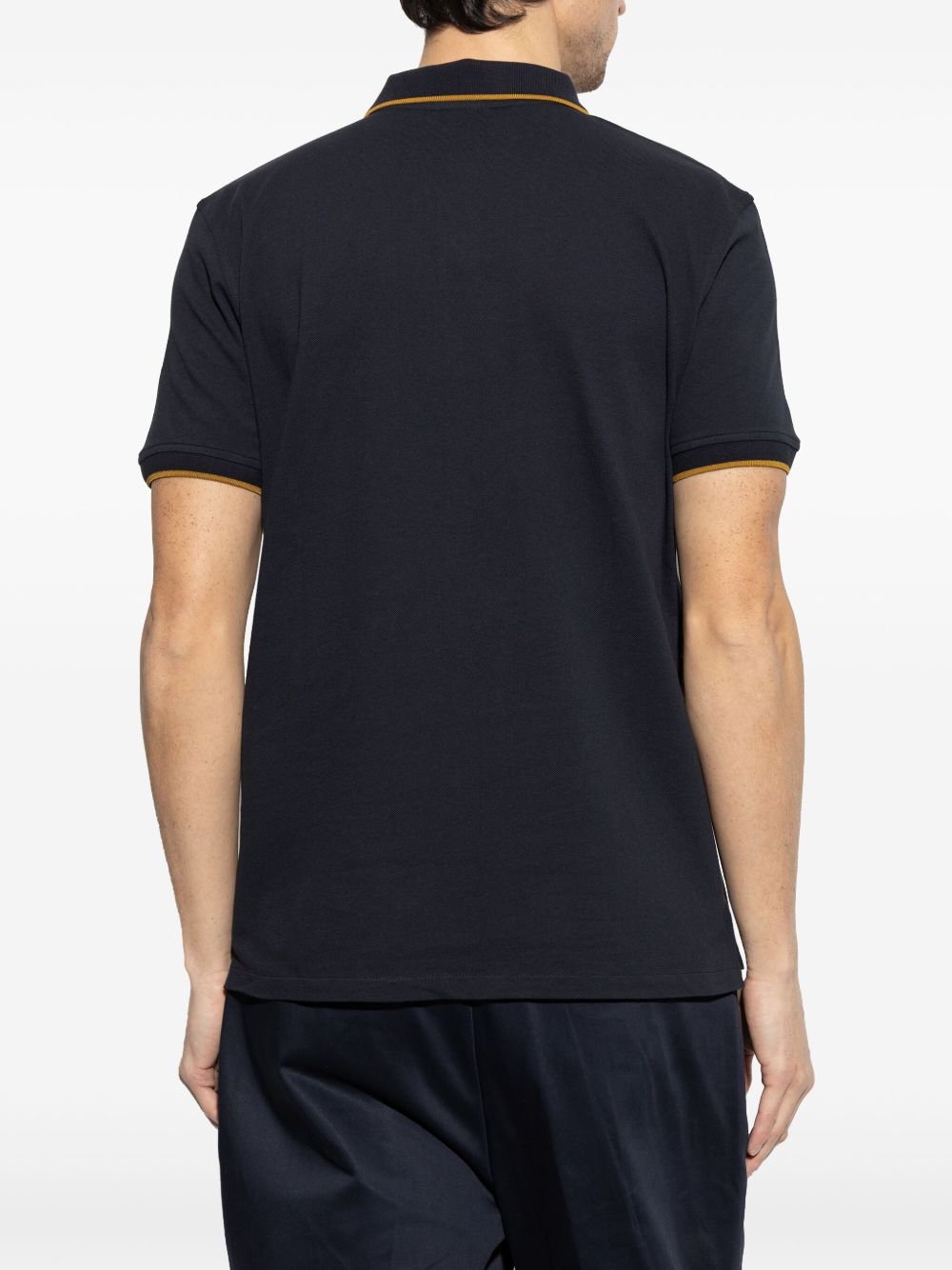 Zebra badge cotton polo shirt