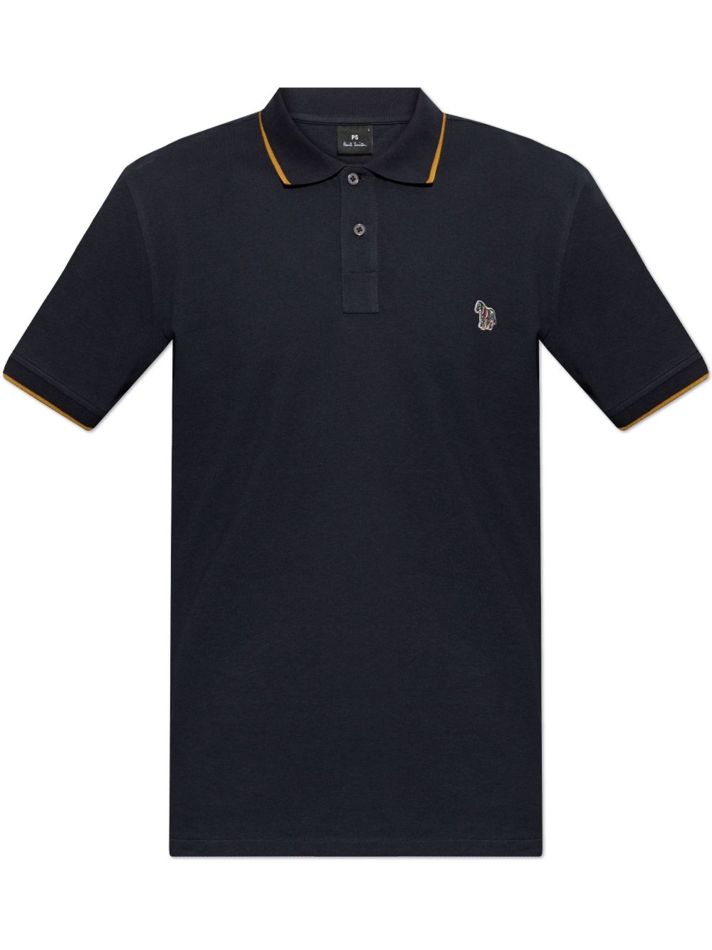 Zebra badge cotton polo shirt