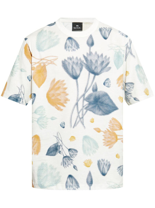 Printed cotton t-shirt