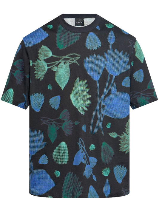 Printed cotton t-shirt