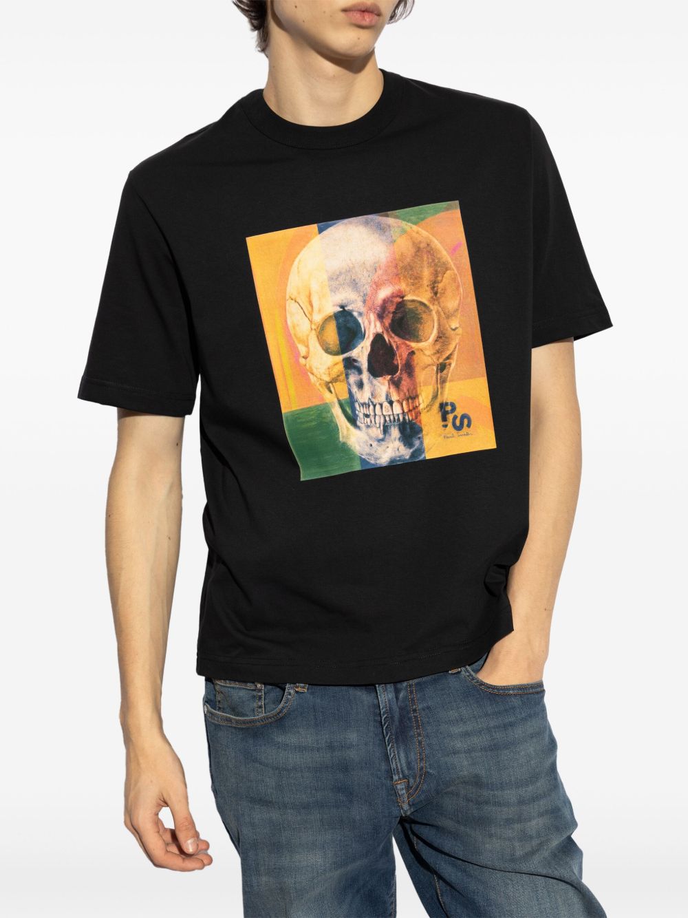 Skull square cotton t-shirt