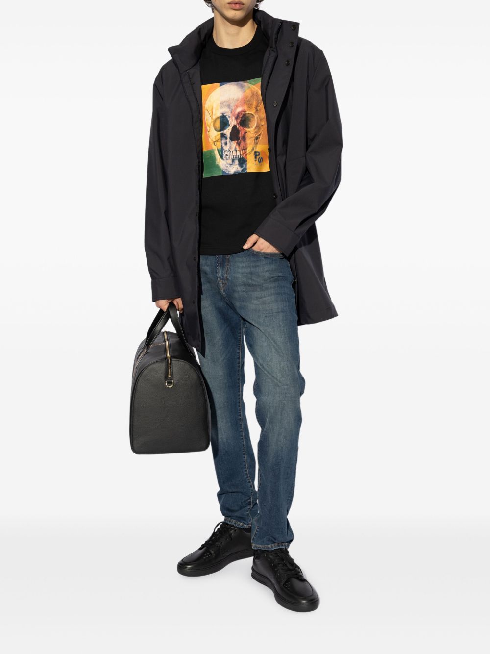 Skull square cotton t-shirt