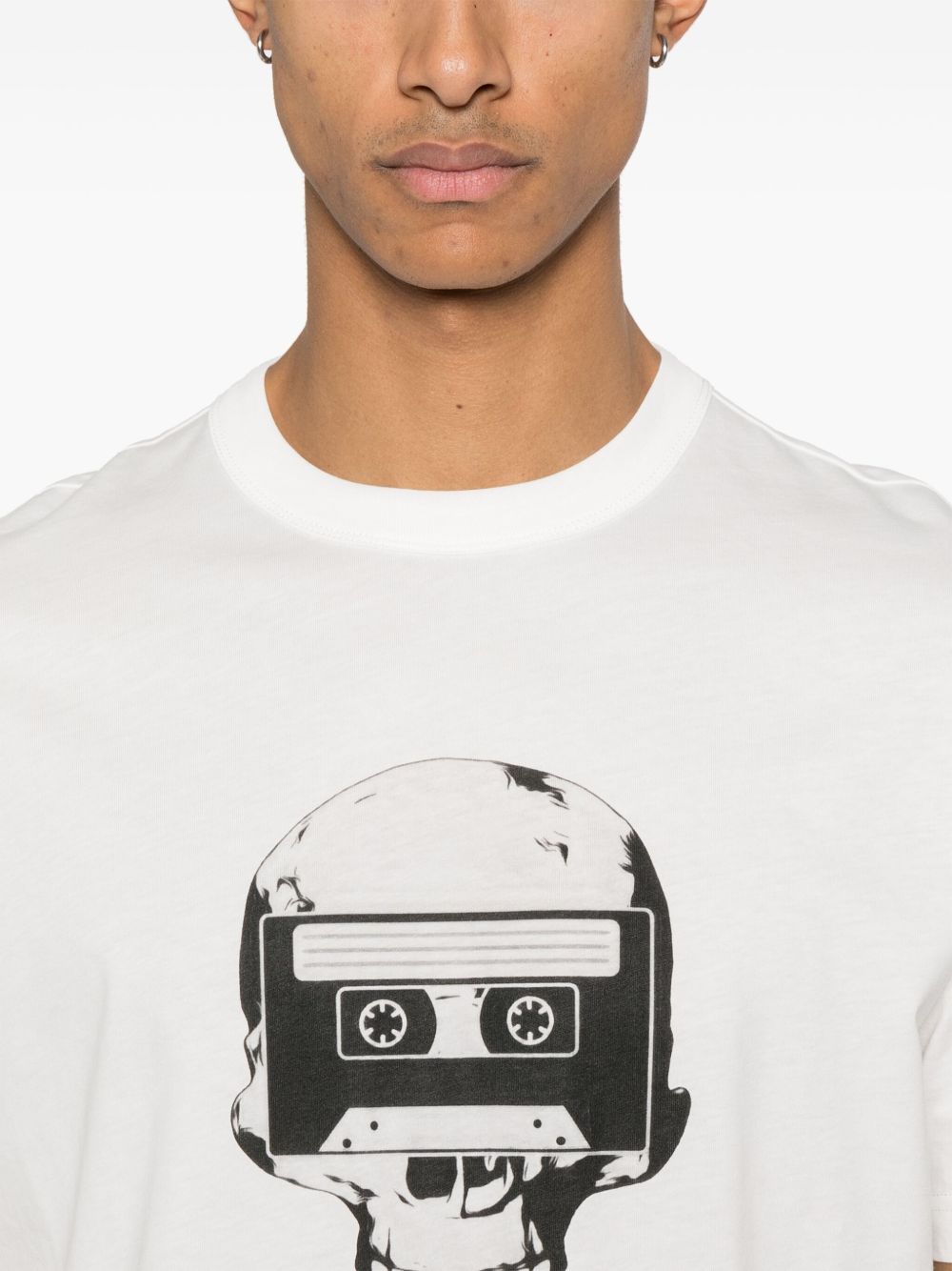 Tape skull cotton t-shirt