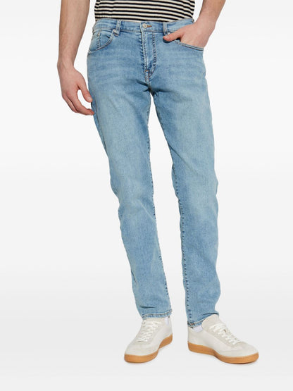 Tapered denim cotton jeans