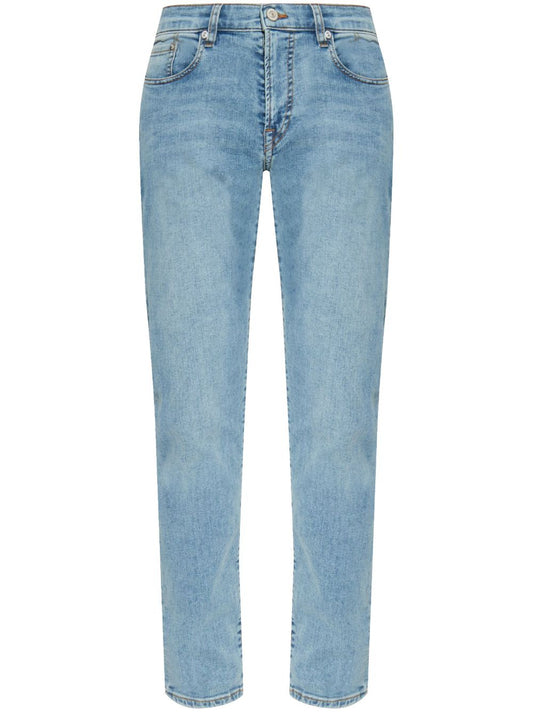 Tapered denim cotton jeans