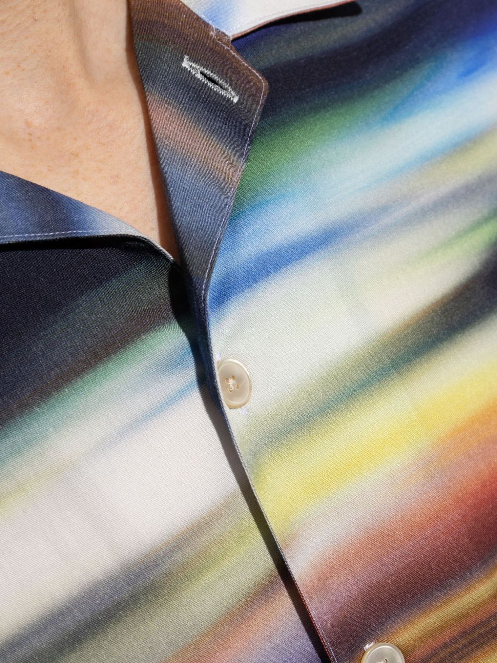 Printed cotton blend shirt