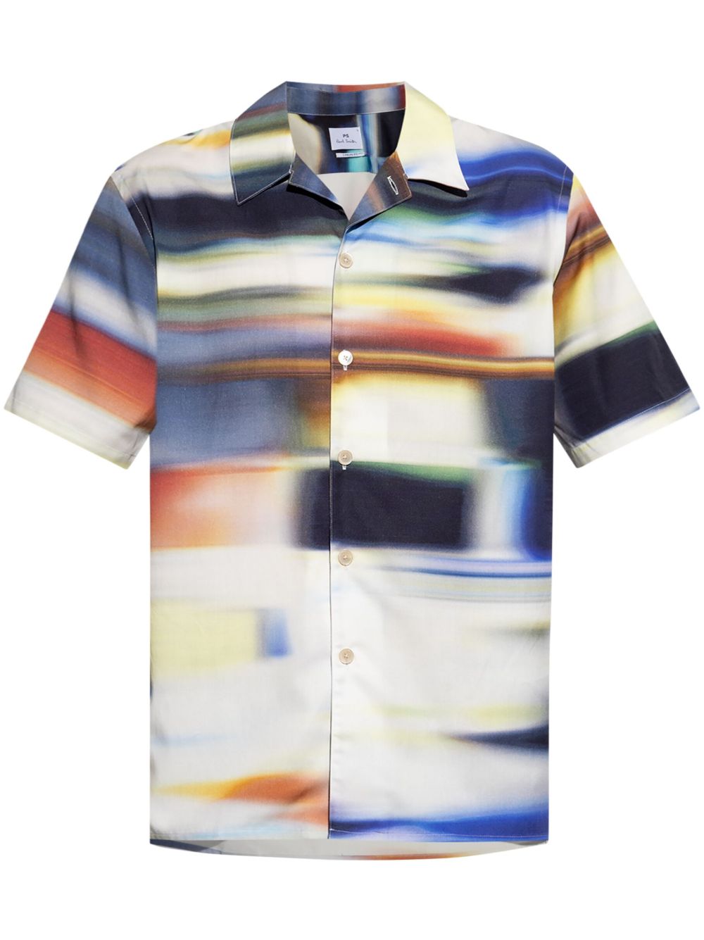 Printed cotton blend shirt