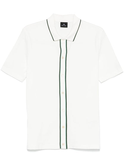 Button front cotton polo shirt
