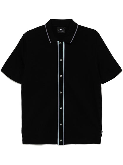Button front cotton polo shirt
