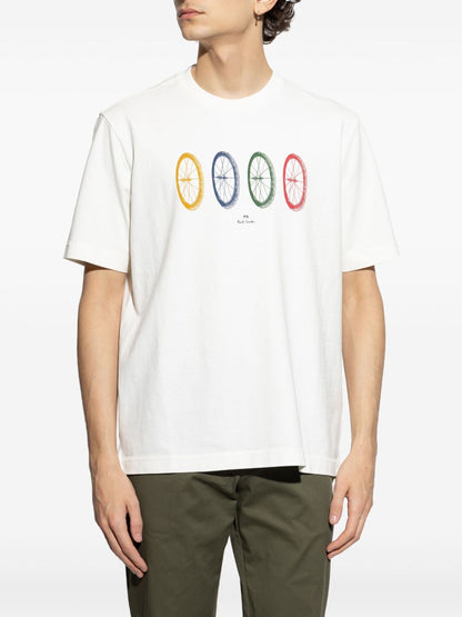 Bike tyres cotton t-shirt