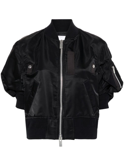 Nylon bomber jacket