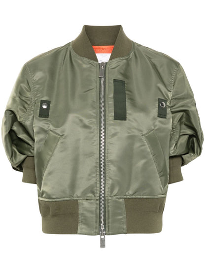 Nylon bomber jacket