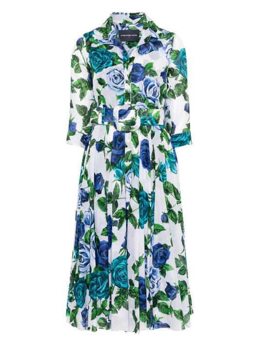 Aster printed cotton shirtdress
