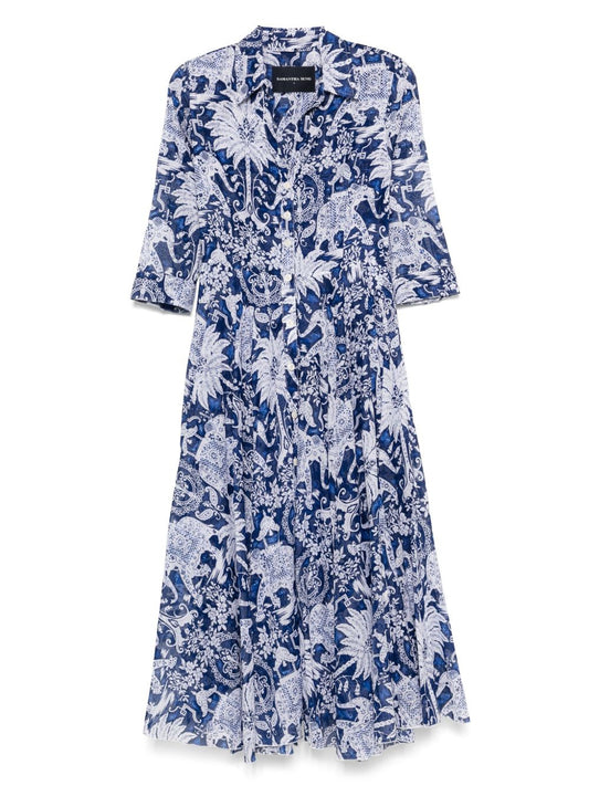 Aster printed cotton shirtdress