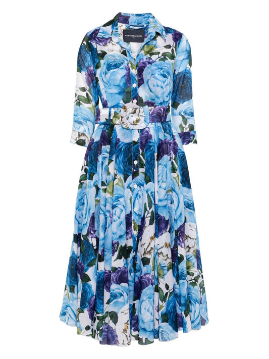Aster printed cotton shirtdress