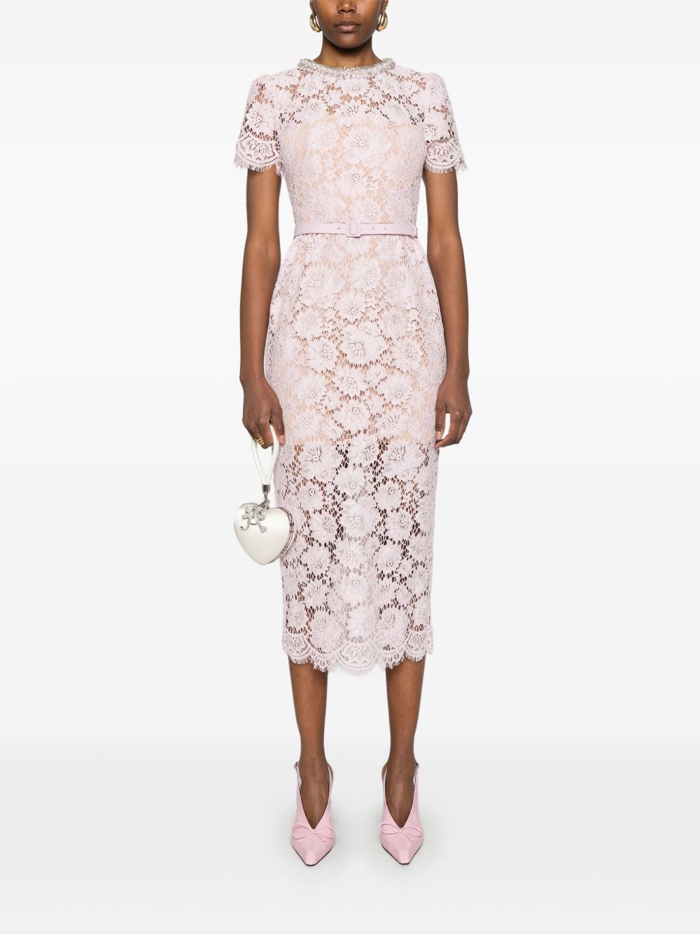 Lace midi dress