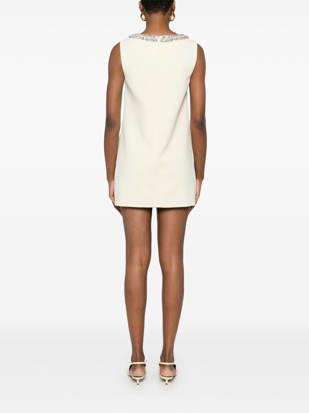 Crepe bow mini dress