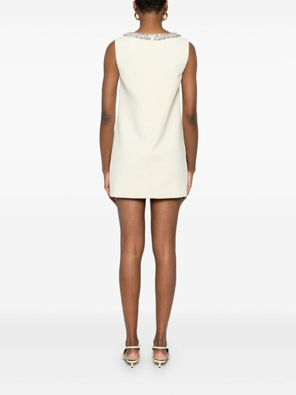 Crepe bow mini dress