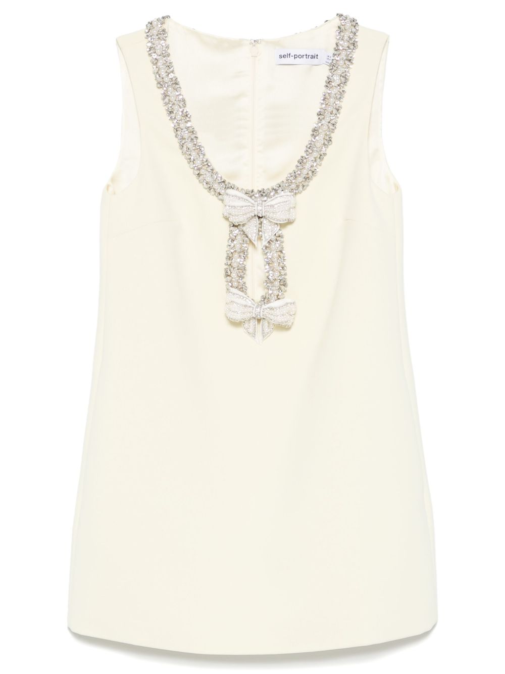 Crepe bow mini dress