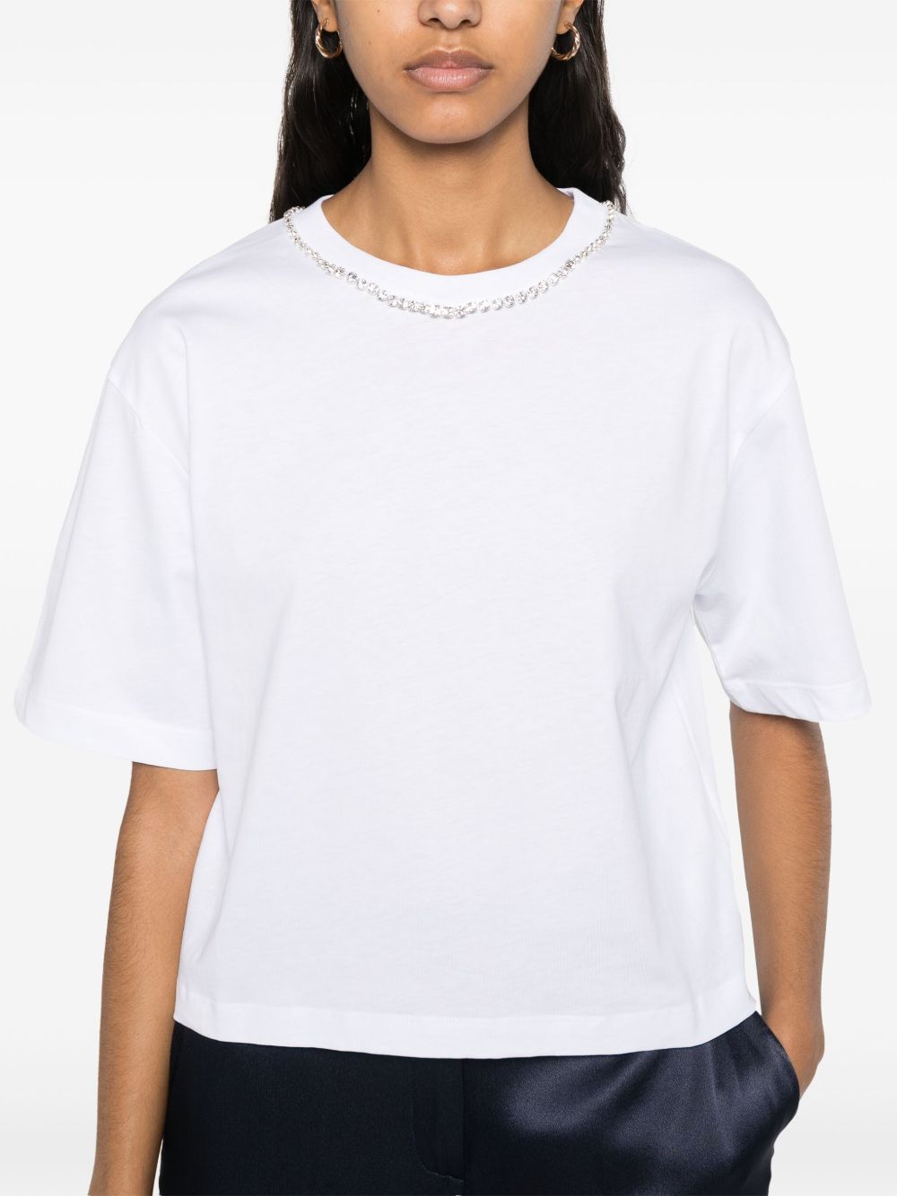Embroidered cotton t-shirt