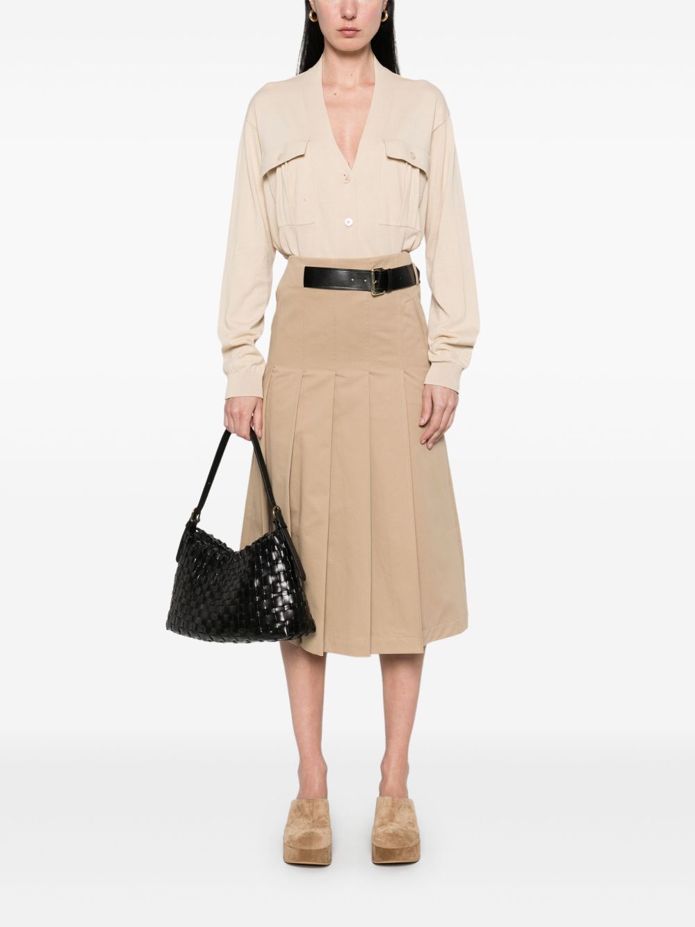 Mimi cotton midi skirt