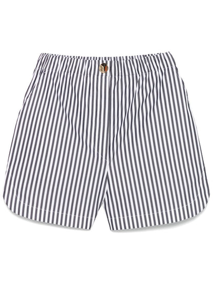 Striped cotton shorts