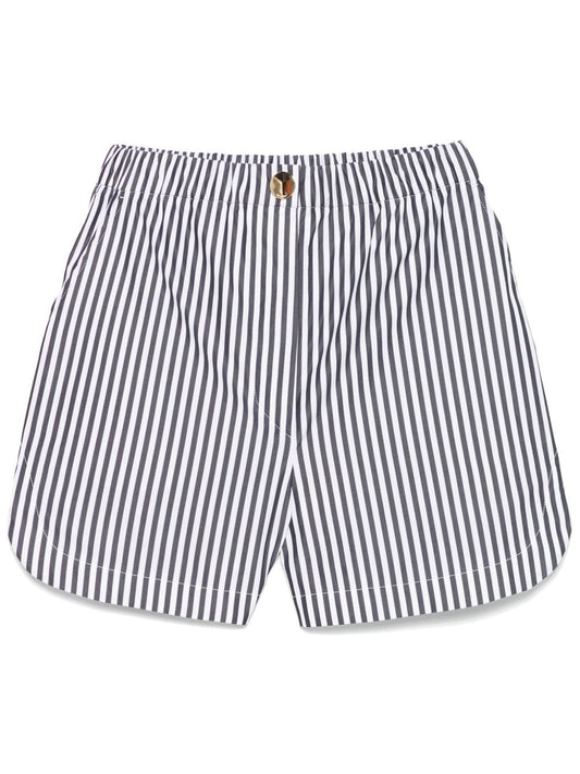 Striped cotton shorts