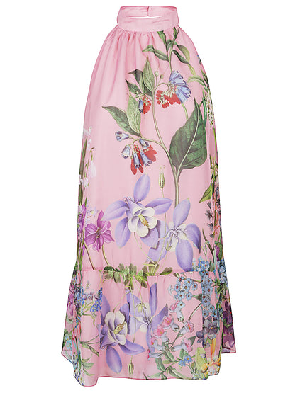 Bonnie printed silk dress