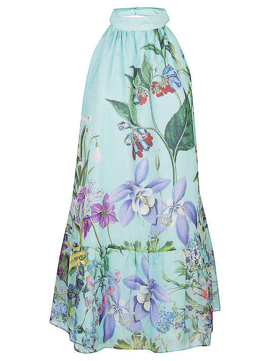 Bonnie printed silk dress