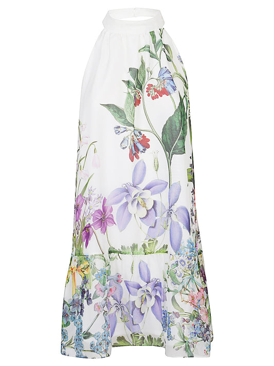 Bonnie printed silk dress