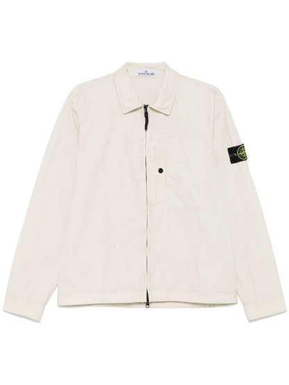 Logo organic cotton overshirt