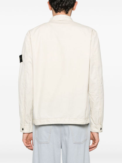 Logo organic cotton overshirt