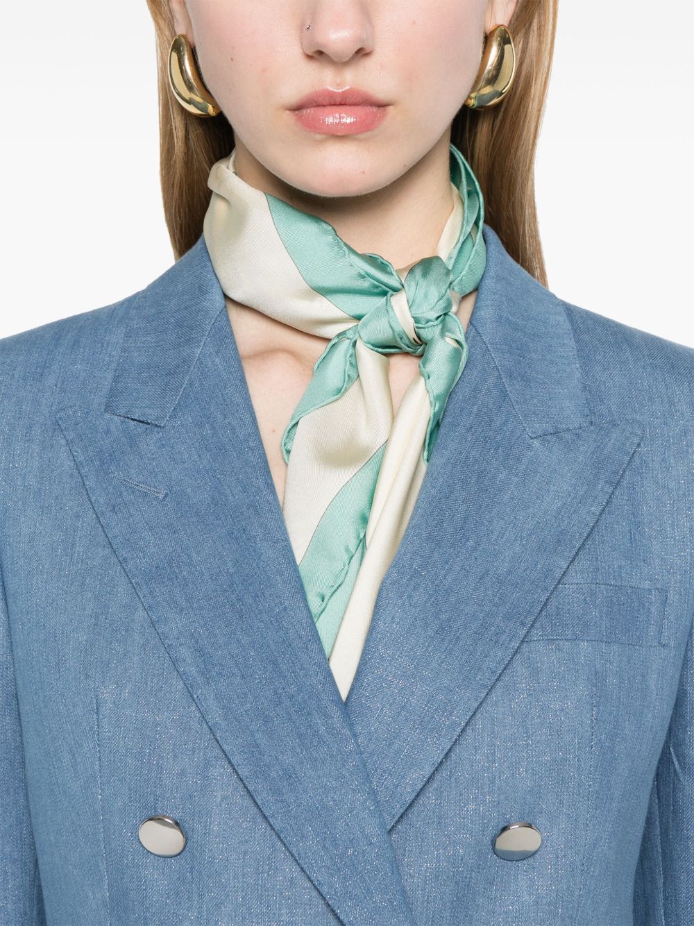 Cotton double-breasted jacket
