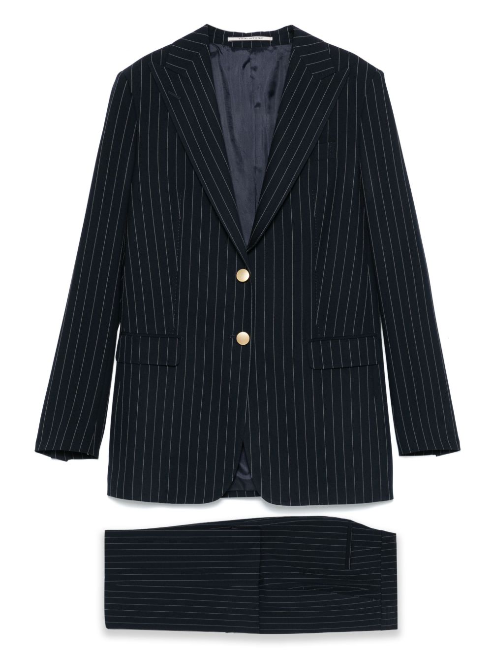 Striped single-breasted suit