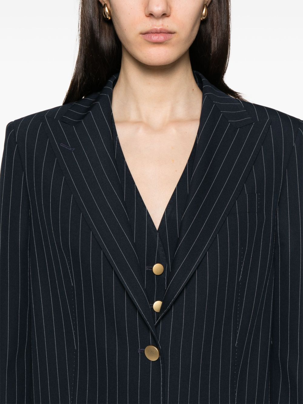 Striped single-breasted suit
