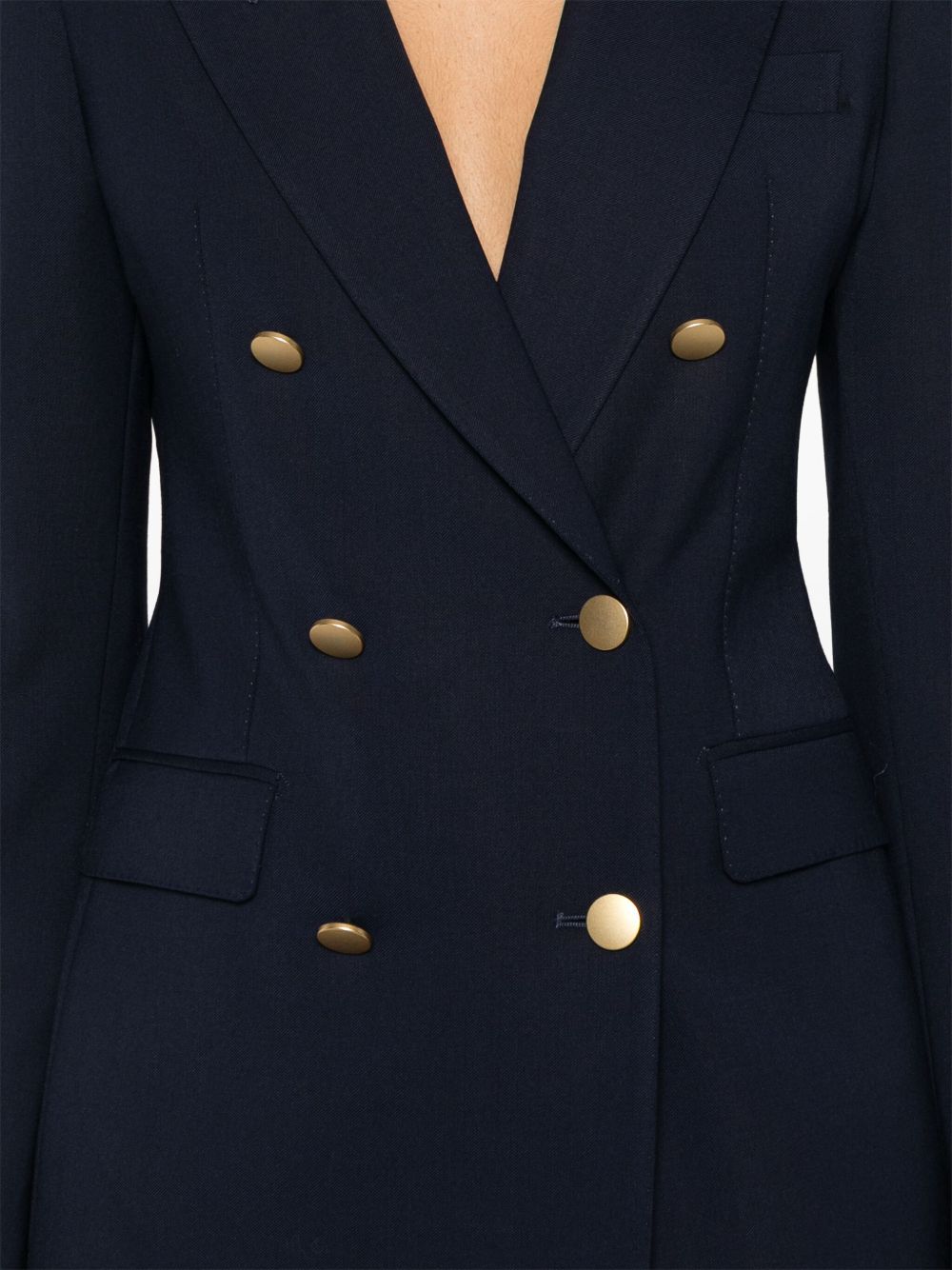 Wool blend double-breasted suit
