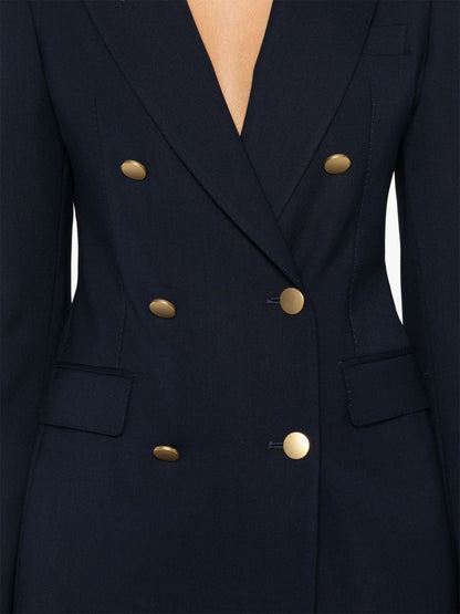 Wool blend double-breasted suit