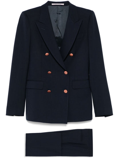 Wool blend double-breasted suit