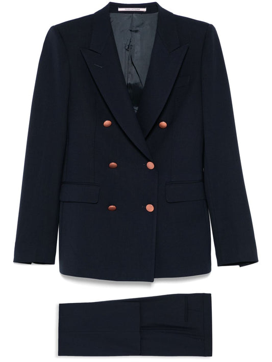 Wool blend double-breasted suit