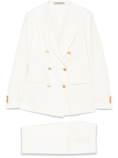 Wool blend double-breasted suit