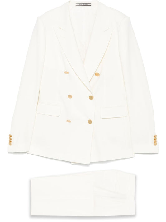 Wool blend double-breasted suit