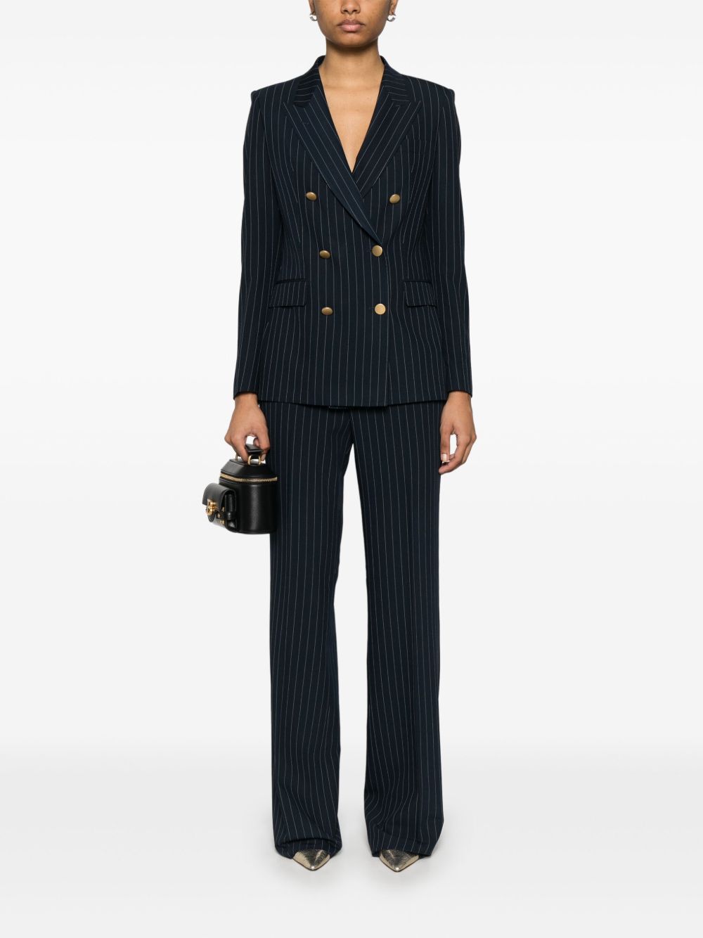 Striped double-breasted suit