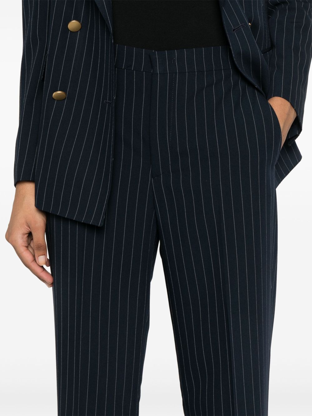 Striped double-breasted suit