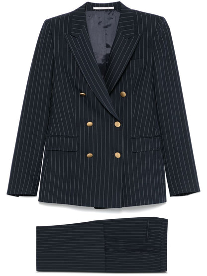Striped double-breasted suit