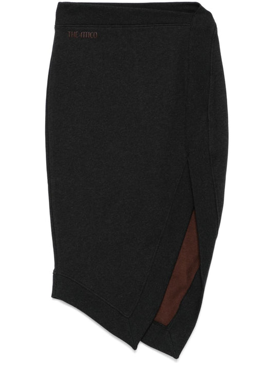 Asymmetric midi skirt